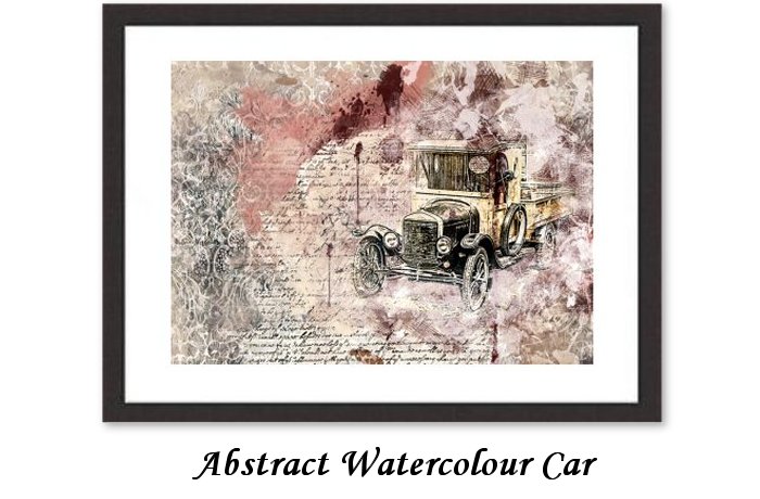 Abstract Watercolour Car